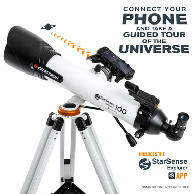 StarSense Explorer DX 100AZ Smartphone App-Enabled Refractor Telescope Lunar Edition