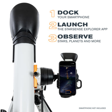 StarSense Explorer DX 100AZ Smartphone App-Enabled Refractor Telescope Lunar Edition